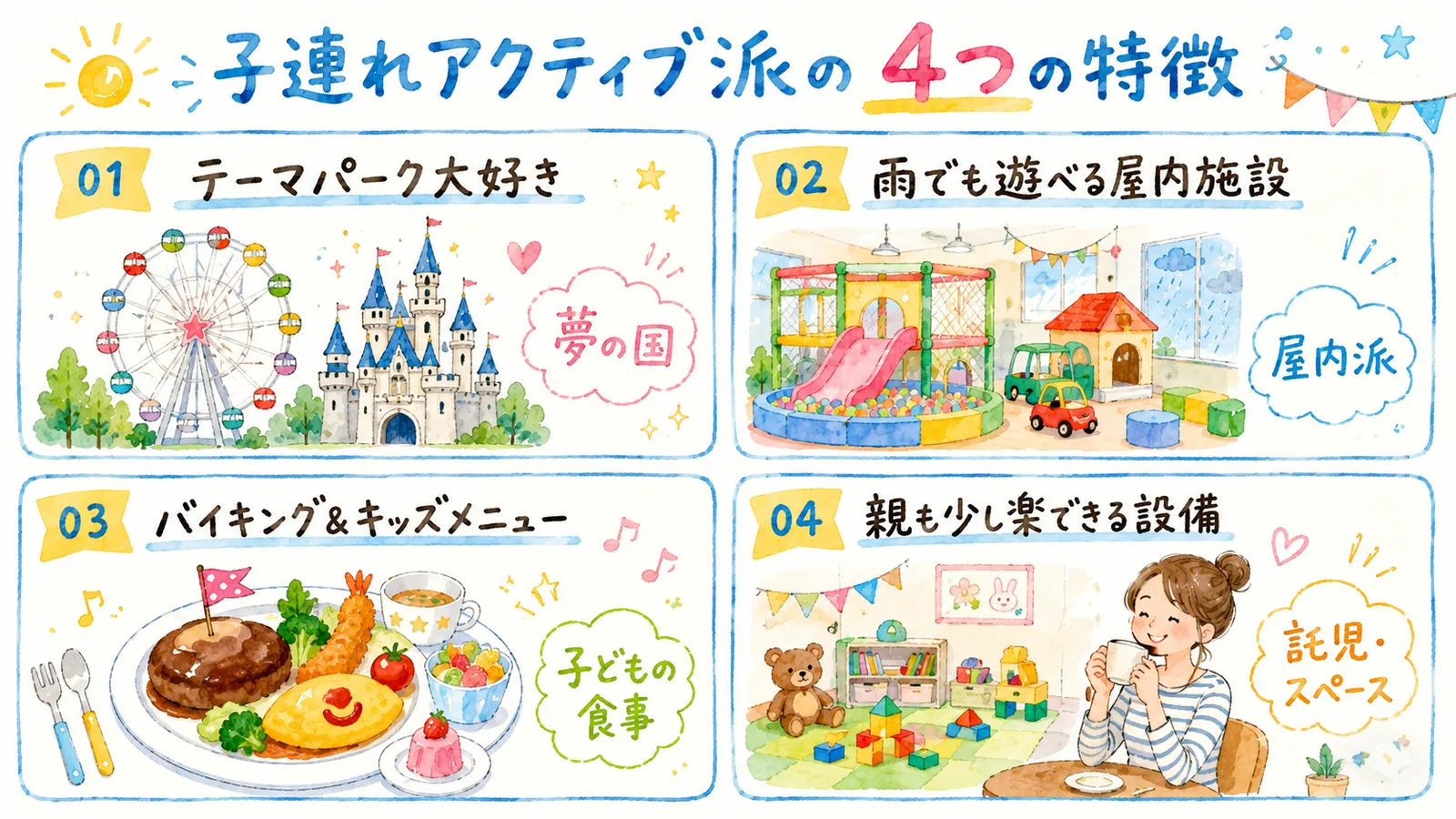 子連れアクティブ派の特徴